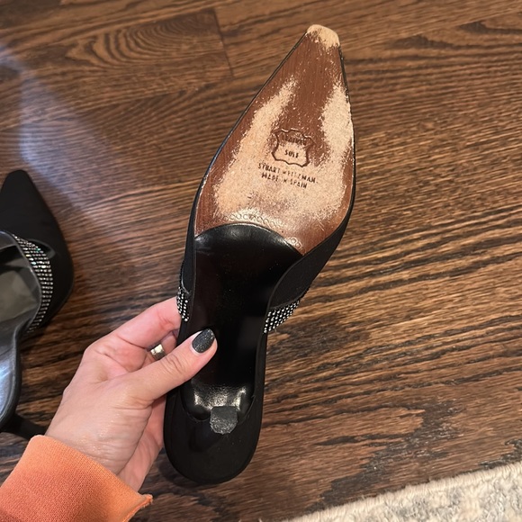 Stuart Weitzman Rhinestone Slide Heels - Picture 9 of 12